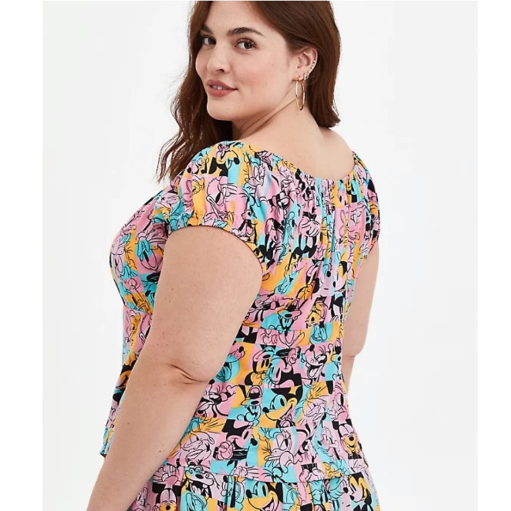 TORRID DISNEY MICKEY & FRIENDS RETRO OFF SHOULDER TOP 6